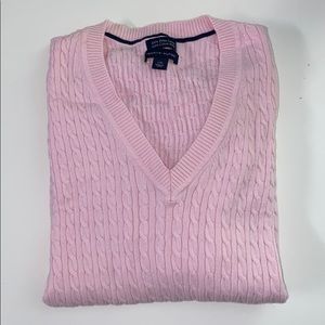 Tommy Hilfiger Pink V-neck Sweater
